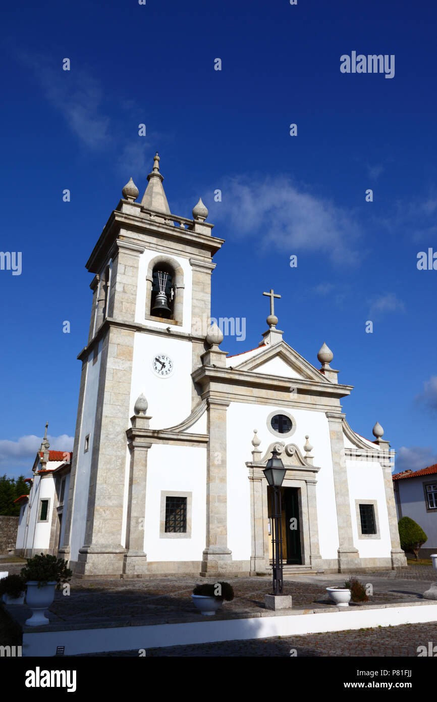 Igreja Matriz chiesa parrocchiale, Vila Praia de ancora, Provincia del Minho, Portogallo settentrionale Foto Stock