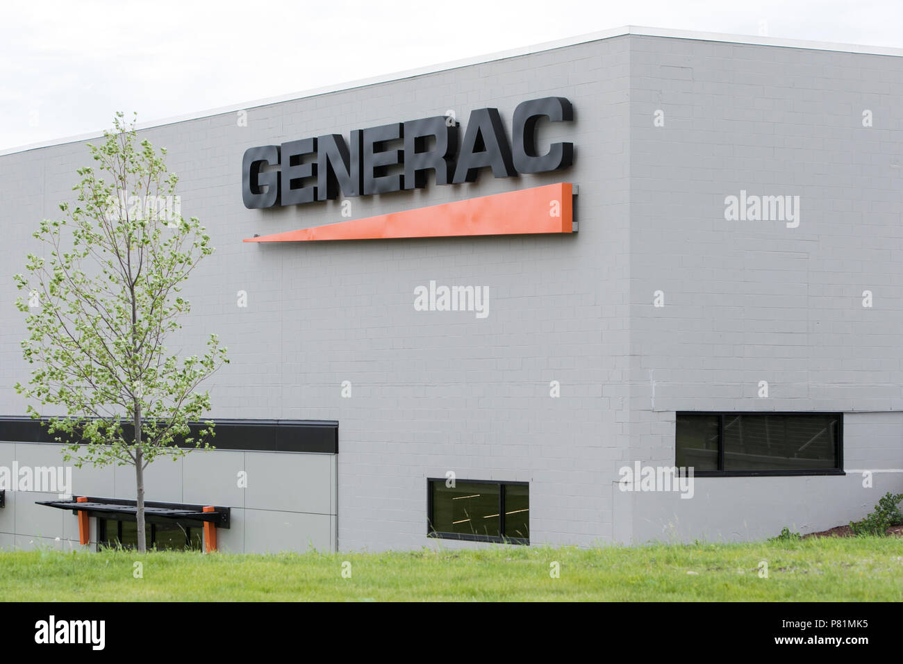 Un logo segno al di fuori della sede di Generac sistemi di potenza in Waukesha, Wisconsin il 22 giugno 2018. Foto Stock