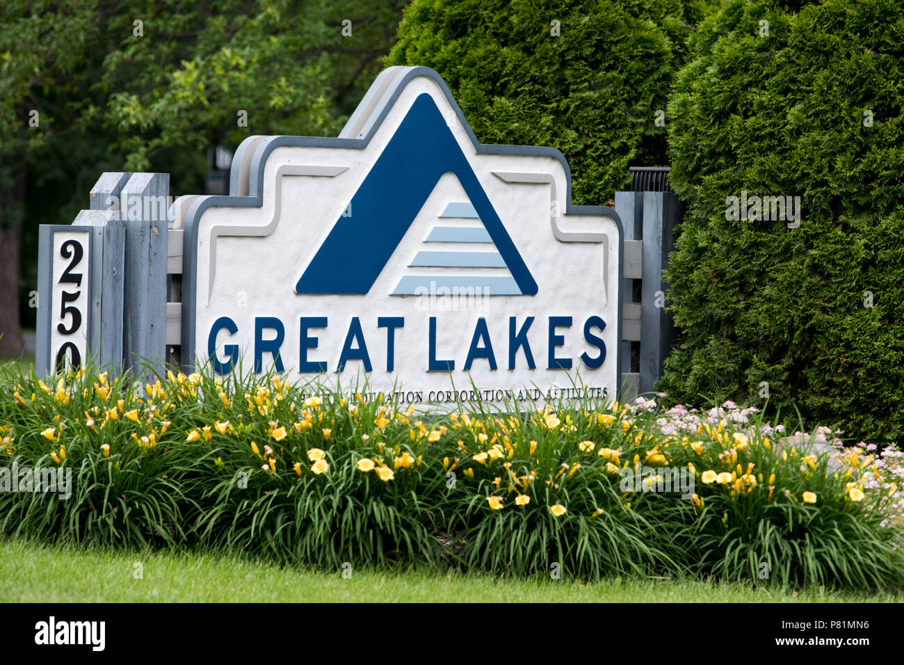 Un logo segno al di fuori della sede della Regione dei Grandi Laghi Istruzione Superiore Corporation a Madison, Wisconsin, il 23 giugno 2018. Foto Stock