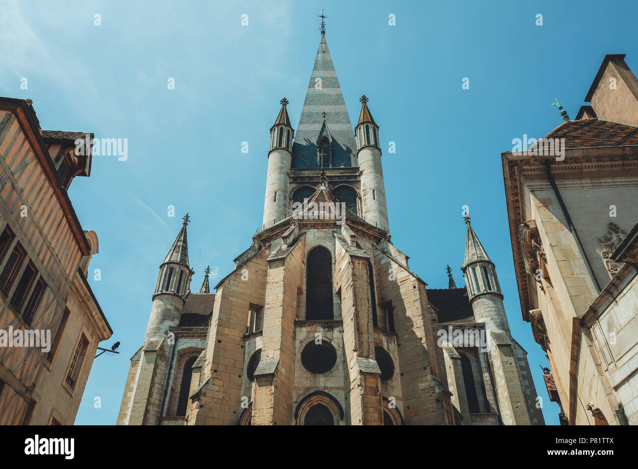 Cattedrale Gotica nel centro di Digione, nel sud della Francia Foto Stock