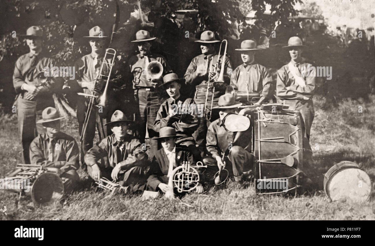 Inglese: Canada. Kingsville Band, 1912 . 1912 59 in Canada. Kingsville Band, 1912 Foto Stock