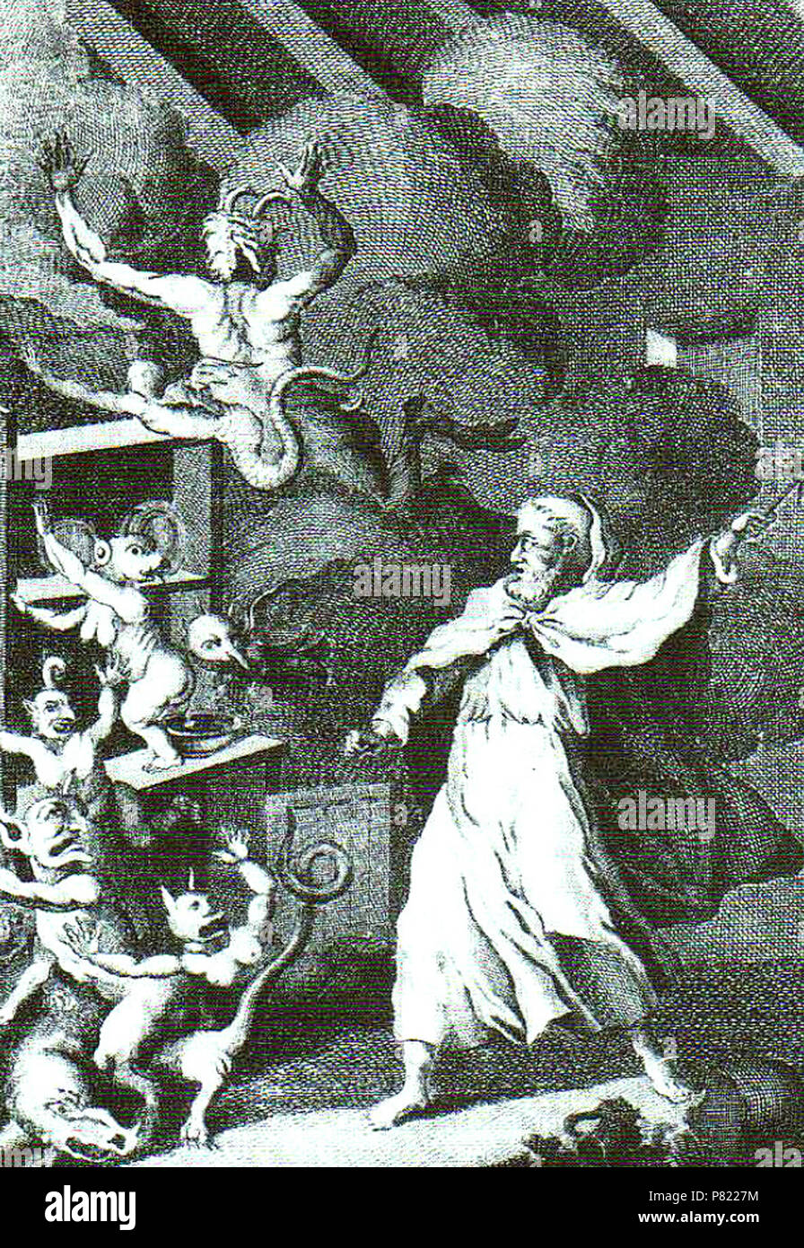 155 Exorciste chassant huit démons Foto Stock