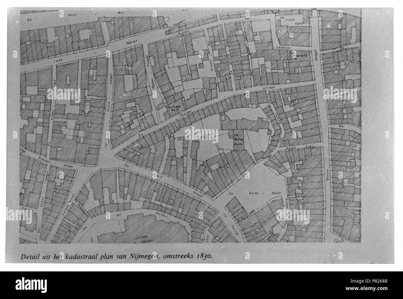 Nederlands: Dettaglio van piano kadastraal van Nijmegen . 1830 288 Nijmegen - Dettaglio van piano kadastraal van Nijmegen - F78003 - van der Grinten Foto Stock