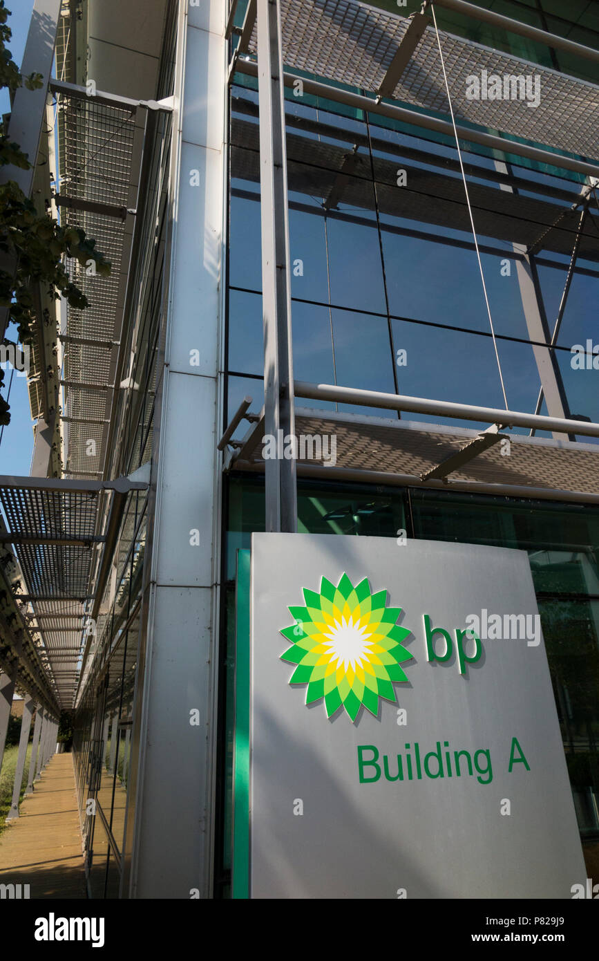 Un edificio a Sunbury Business Park uffici di BP plc a Sunbury Business Park, Sunbury on Thames. Middlesex. Regno Unito. (99) Foto Stock