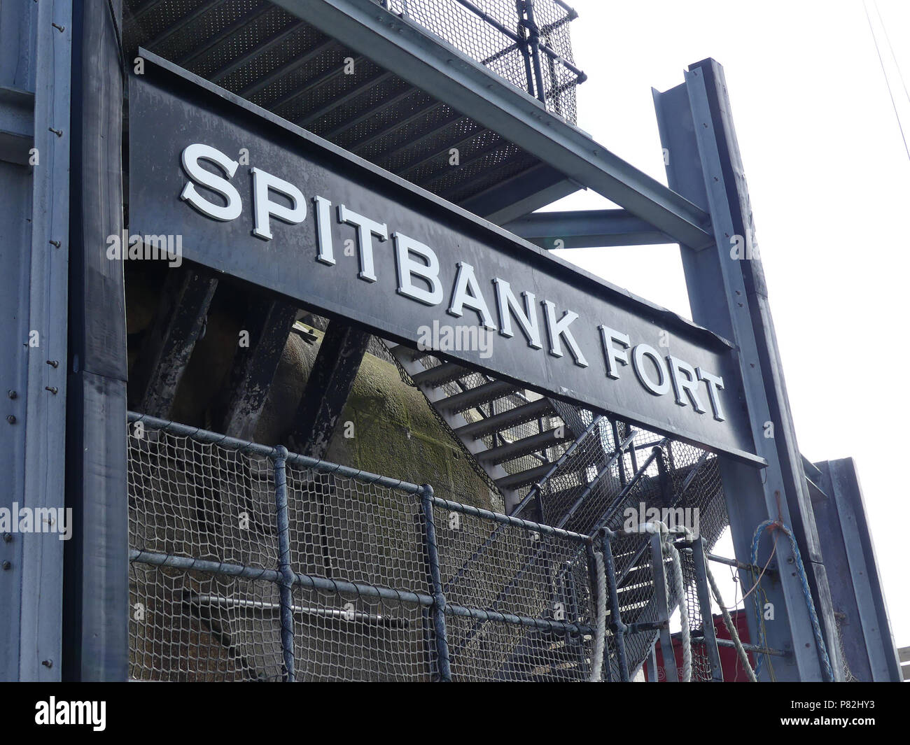 SPITBANK FORT nel Solent. Foto: Tony Gale Foto Stock