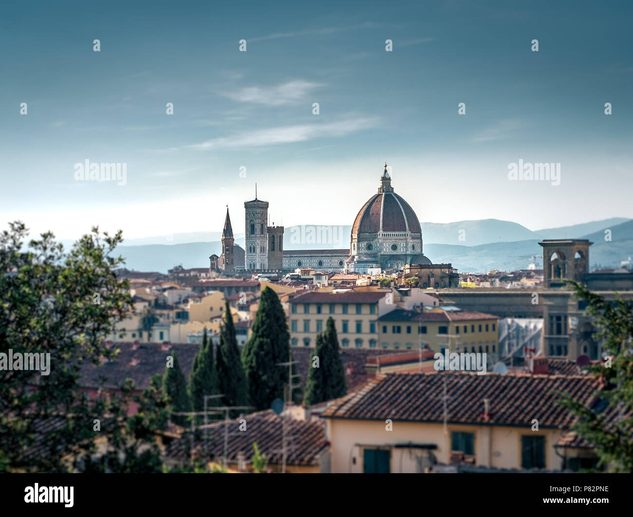 Firenze: la cupola della Basilica di Santa Maria Maggiore. Firenze, Toscana, Italia. Foto Stock