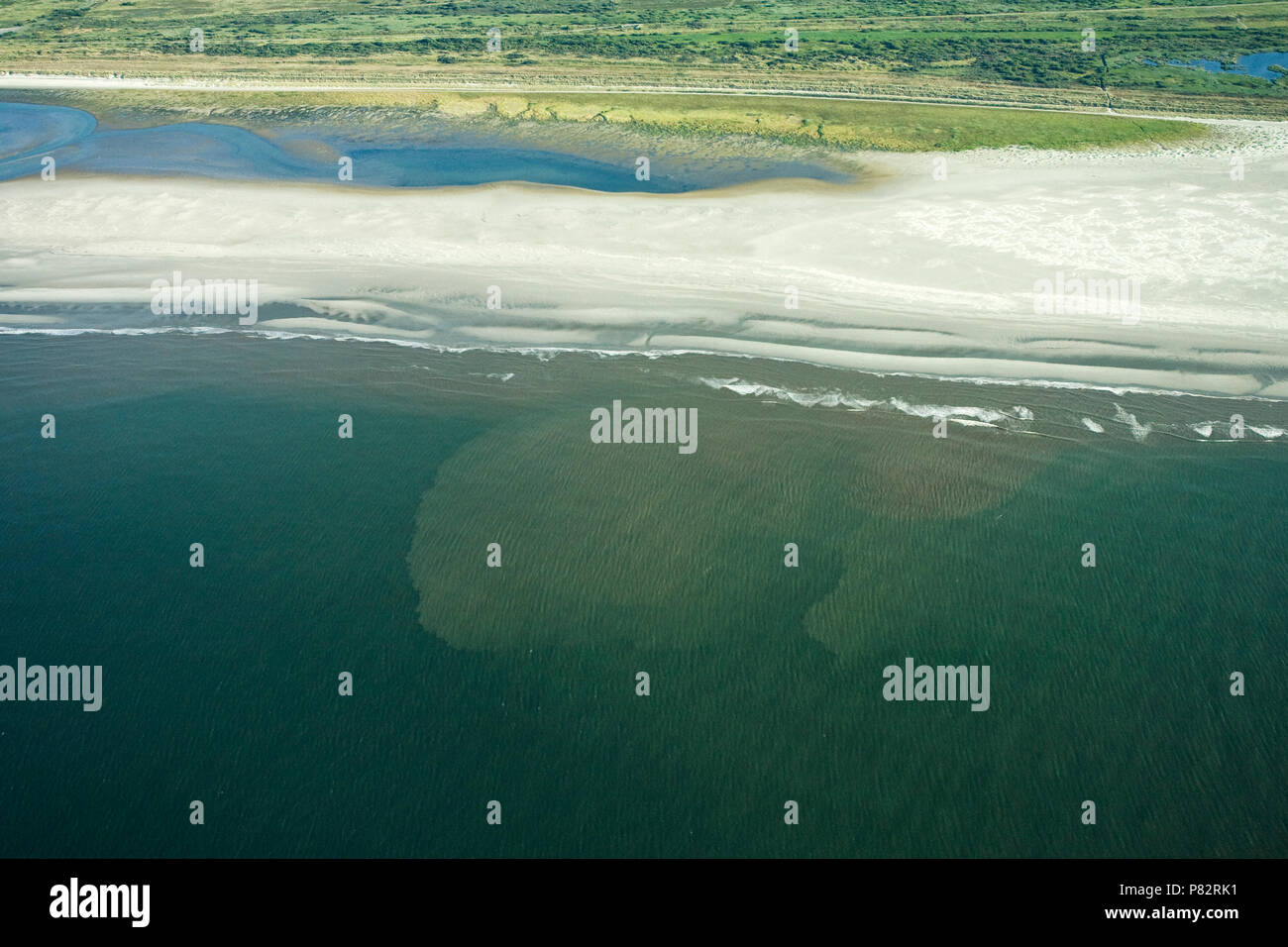 Luchtfoto van Ameland; foto aerea di Ameland Foto Stock