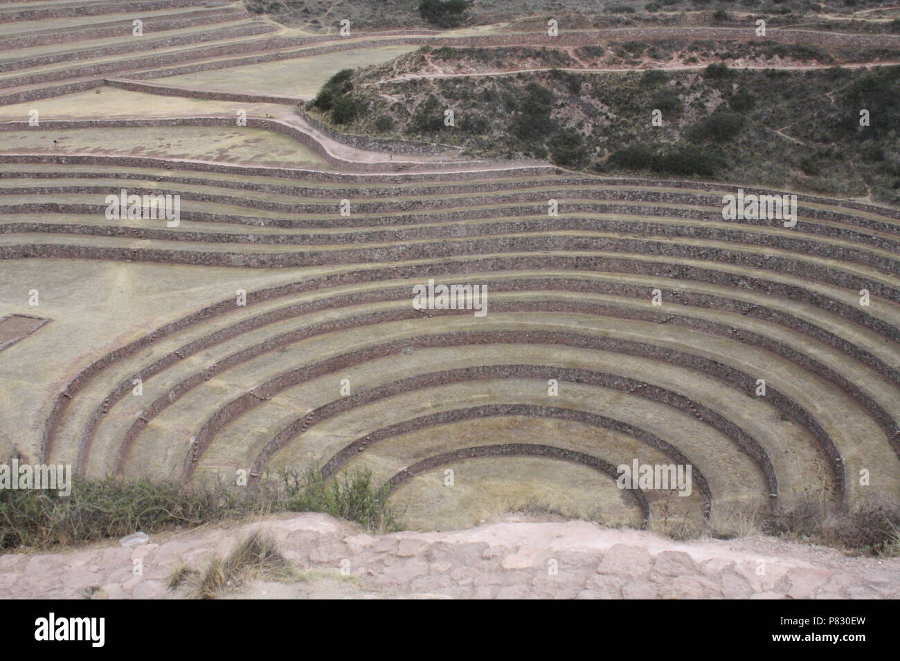 Antico sito archeologico di Moray, Perù Foto Stock