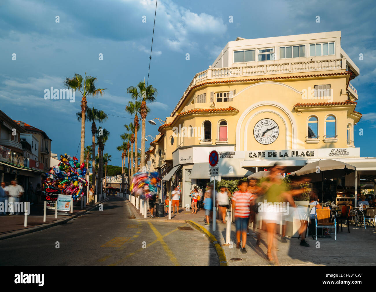 Juan Les Pins Francia Luglio 7 2018 Occupato Larea