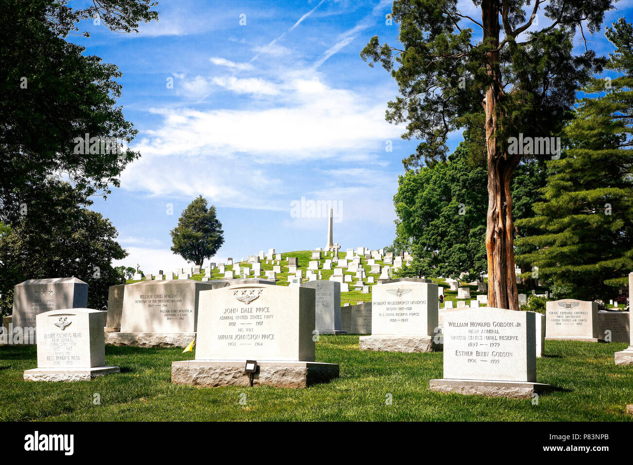 Al Cimitero Nazionale di Arlington Arlington, Virginia. Foto Stock