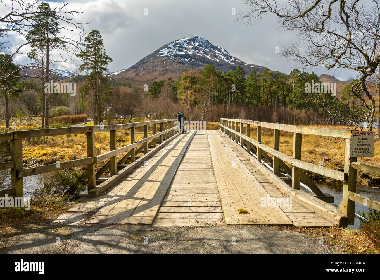 Sgùrr Dubh da il via alla Coulin Lodge, in testa al Loch Clair, Torridon, regione delle Highlands, Scotland, Regno Unito Foto Stock