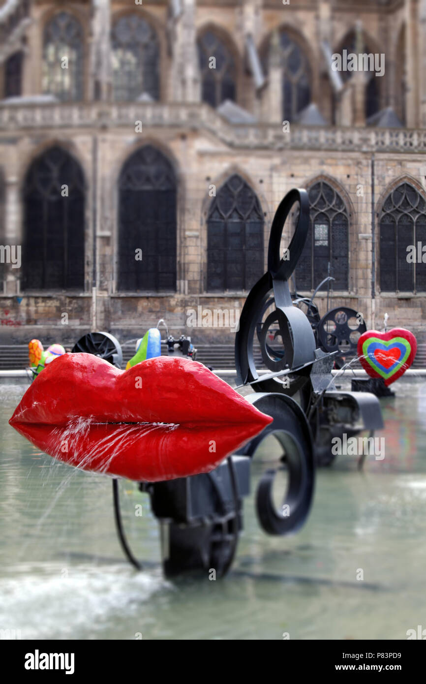 Fontana Stravinsky, Parigi, Francia, Europa Foto Stock