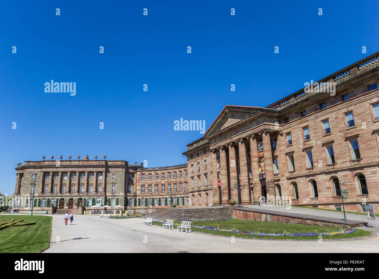 Castello storico in Bergpark a Kassel in Germania Foto Stock