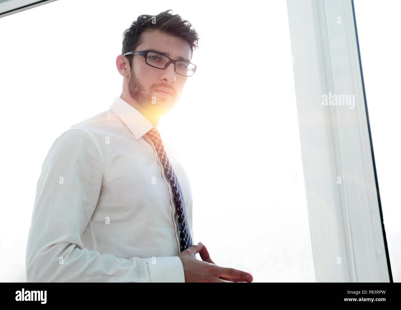 Sfocata foto di un imprenditore di successo Foto Stock