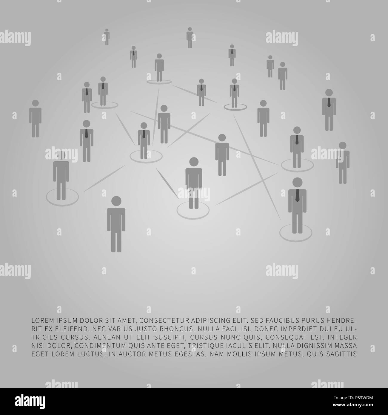 Reti - collegamenti Business - Social Media Concept Design Illustrazione Vettoriale