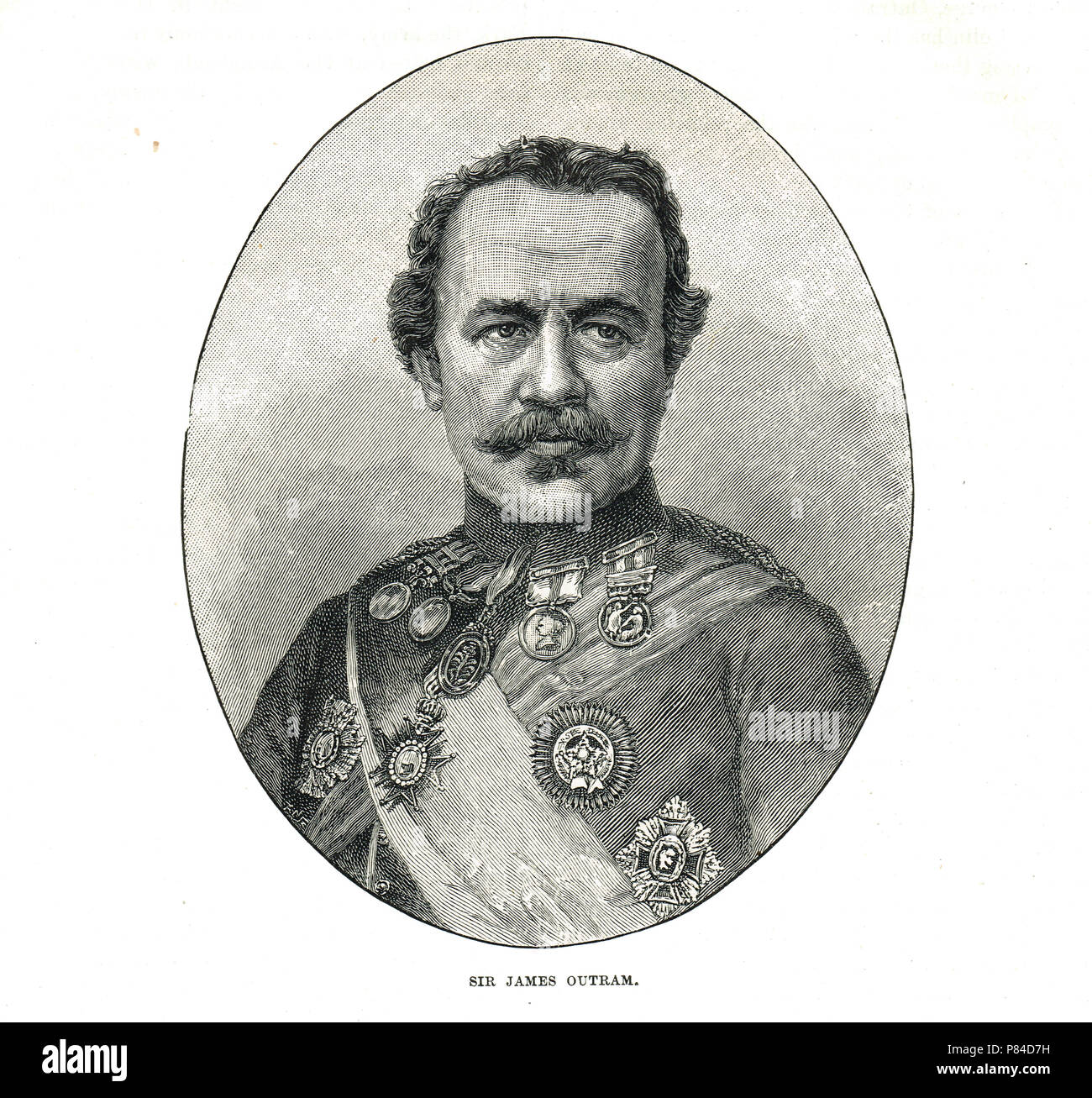 Lieutenant-General Sir James Outram, Inglese generale durante la Ribellione indiana del 1857 Foto Stock