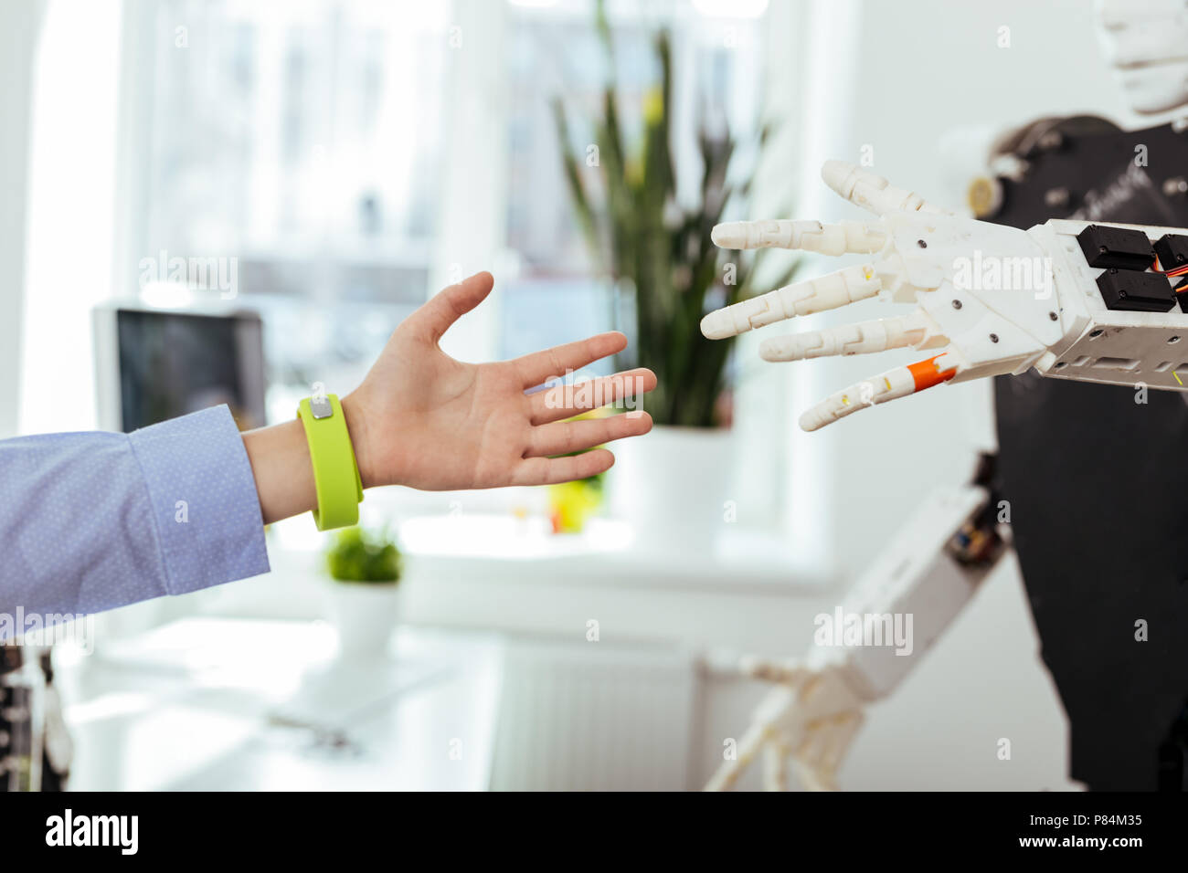 Close up delle mani Foto Stock