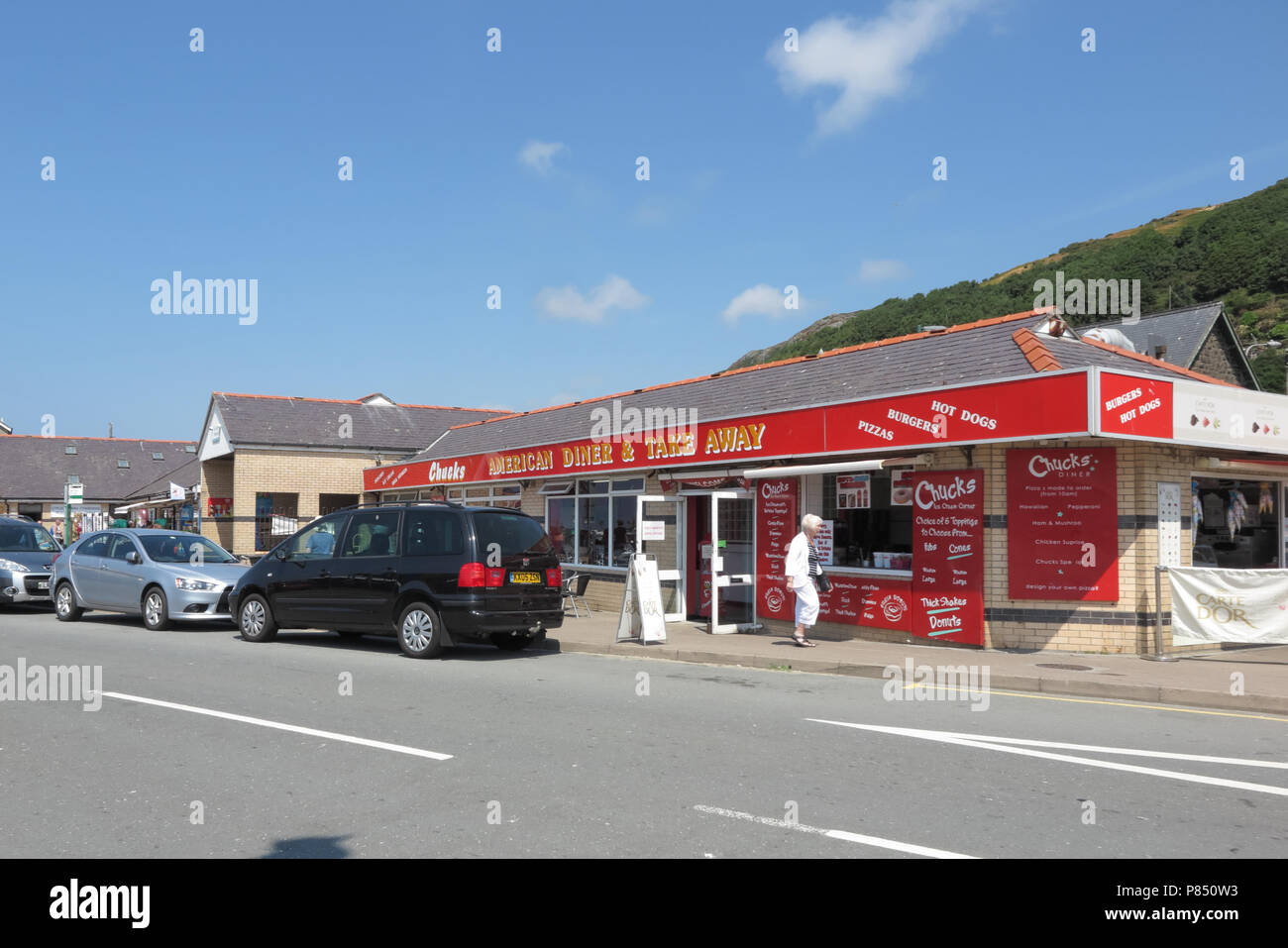 Marine Parade, Barmouth, Gwynedd, il Galles del Nord Foto Stock