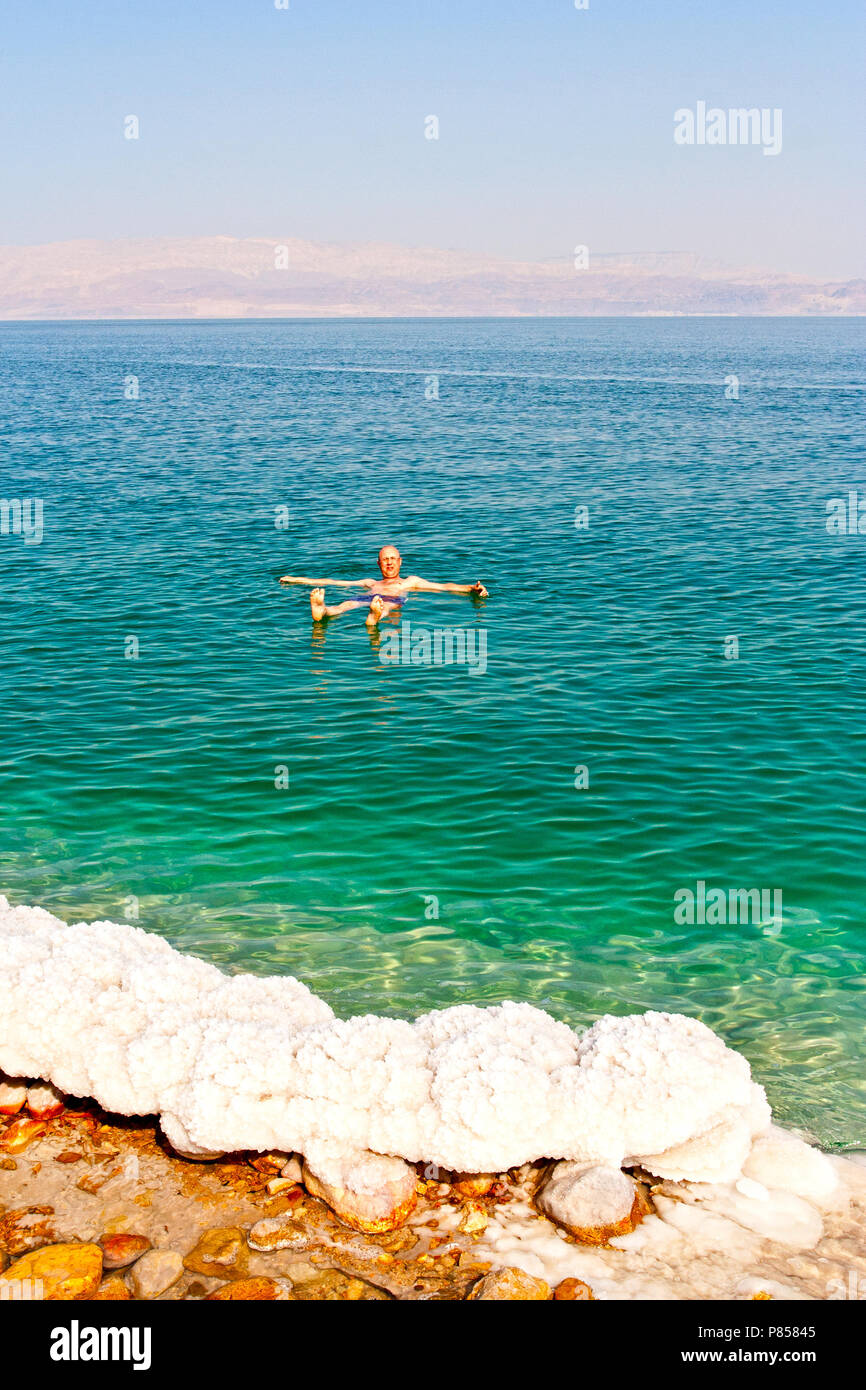 Dode zee, Israele; Mar Morto, Israele Foto Stock