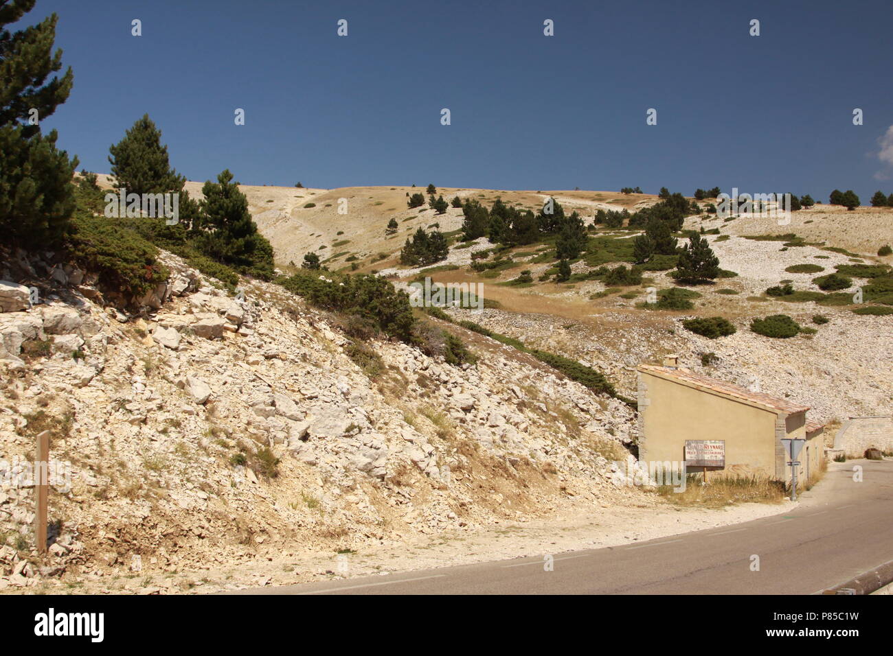 Landschap Mont Ventoux, paesaggio Mont Ventoux Foto Stock