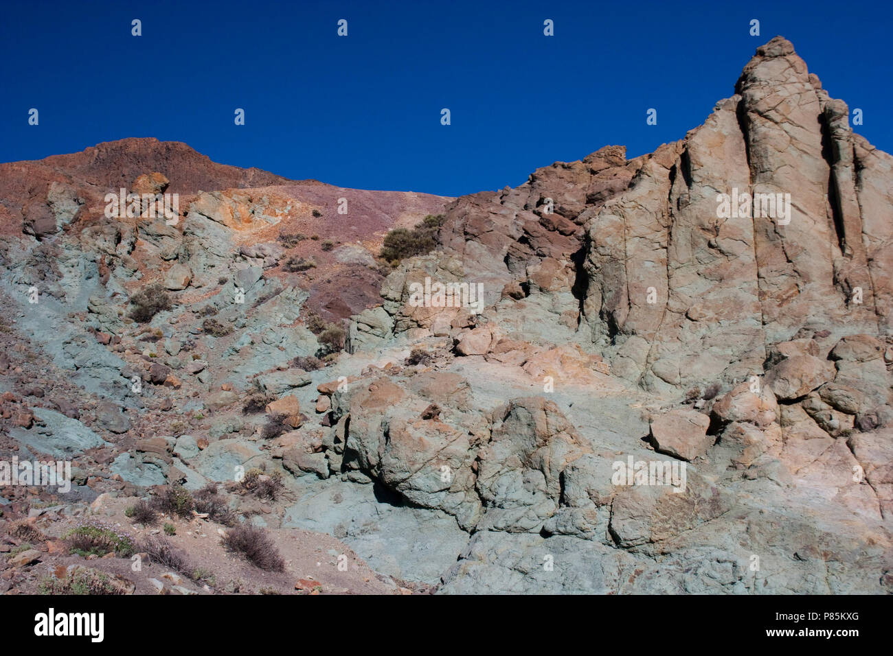 Landschap El Teide Tenerife; paesaggio El Teide Tenerife Foto Stock