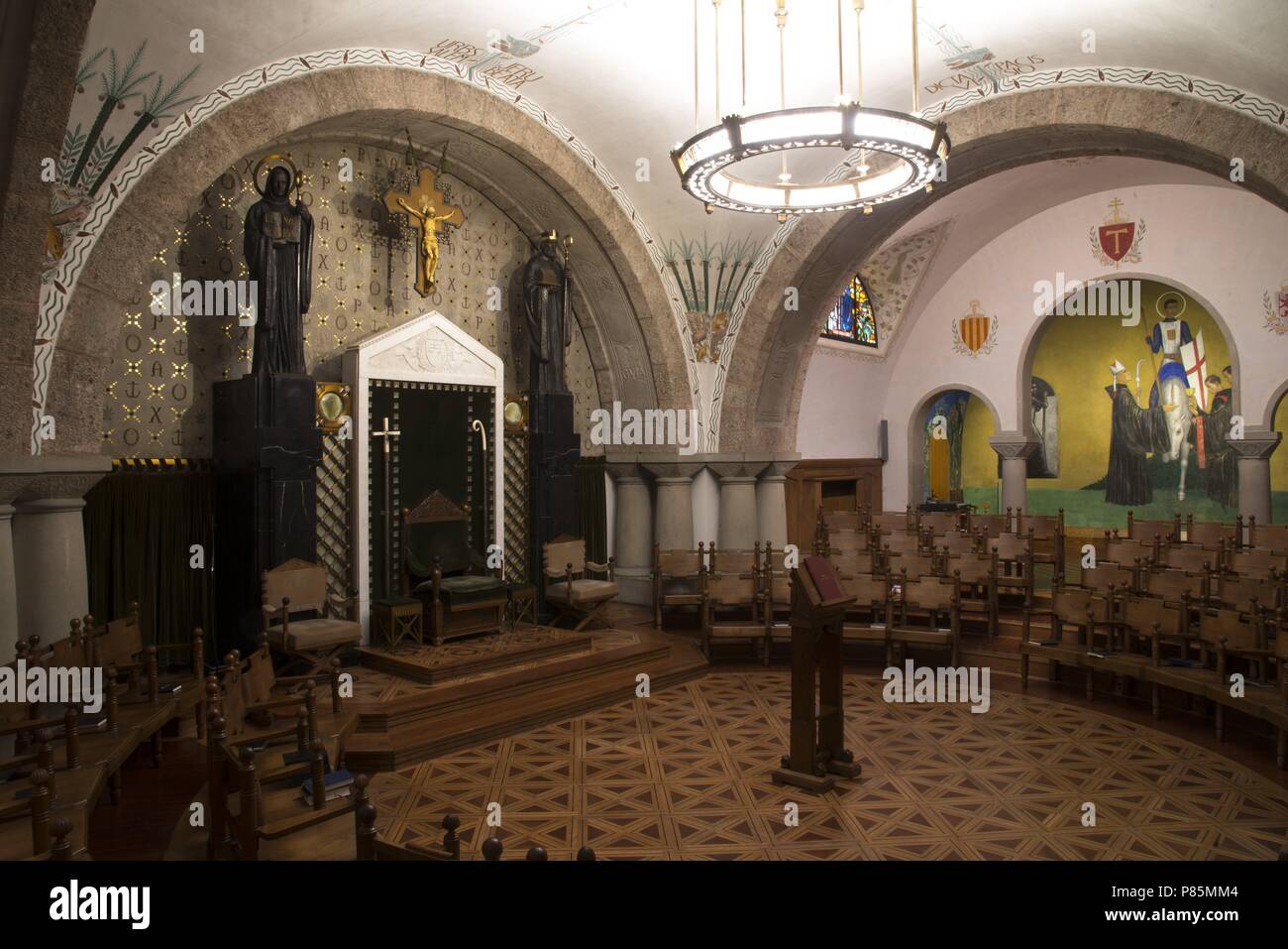 Sala Capitolare del Monasterio de Montserrat. Cataluña. Foto Stock