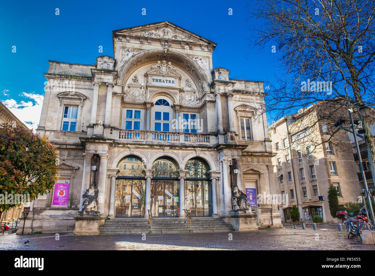 Opera Grand Avignon teatro a Place de l'Horloge a Avignon Francia Foto Stock