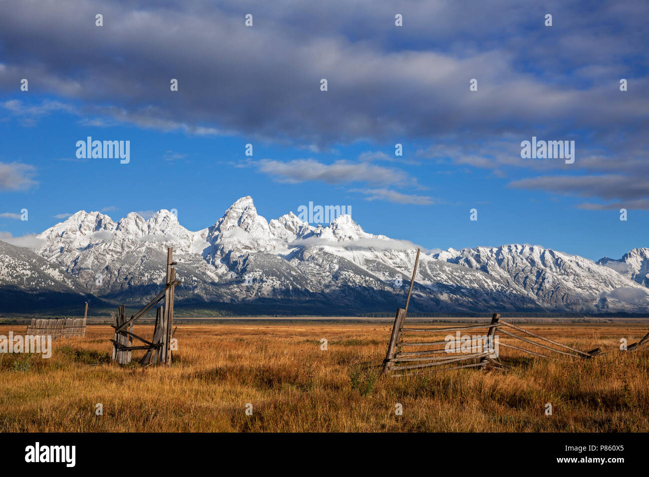 WY02795-00...WYOMING - il Teton Range da Antelope Flats in Grand Teton National Park. Foto Stock