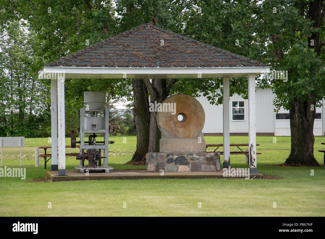 Macina a livello nazionale Doukhobor Heritage Village, Veregin, Saskatchewan, Canada. Foto Stock