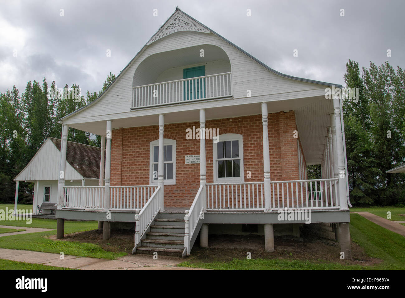Museo di Tolstoj, Nazionale Doukhobor Heritage Village, Veregin, Saskatchewan, Canada. Foto Stock