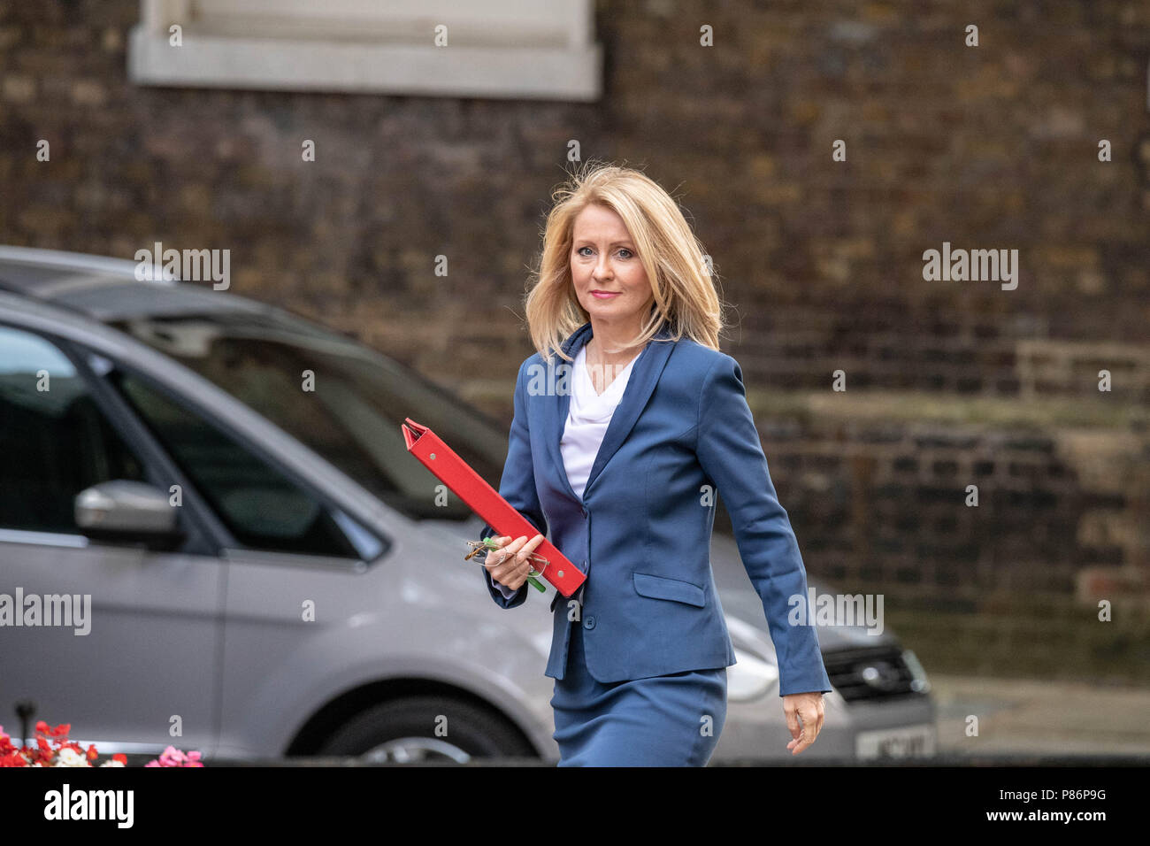 Londra, 10 luglio 2018, ,McVey estere, lavoro e pensione Segretario,arriva alla riunione del gabinetto a 10 Downing Street, Londra Credit Ian Davidson/Alamy Live News Foto Stock