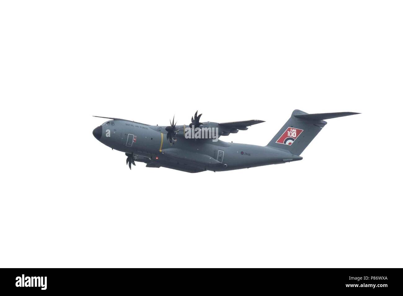 Londra, 10 Luglio 2018: Atlas (A400M) presso la RAF 100 flypast a Londra celebra la Royal Air Force il centesimo anniversario. Credito: Claire Doherty/Alamy Live News Foto Stock