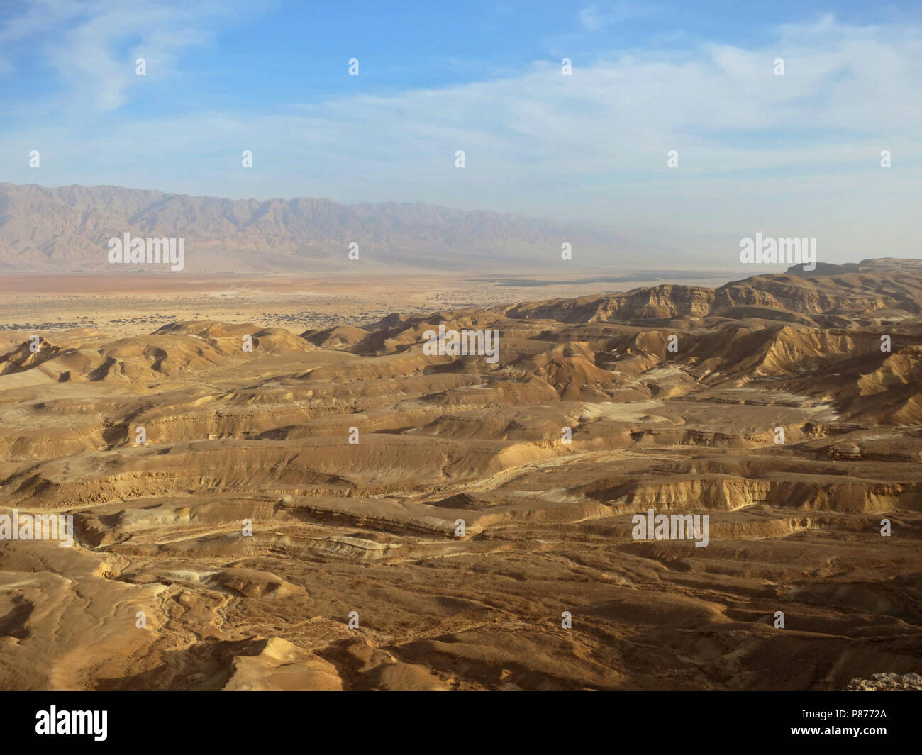 Zuidelijke Arava vallei in de Negev woestijn; meridionale della valle di Arava, deserto del Negev, Israele Foto Stock