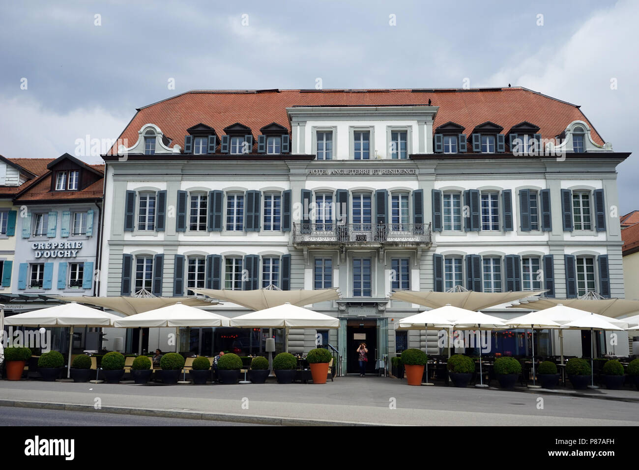 Losanna, Svizzera - CIRCA IL LUGLIO 2018 Hotel Angleterre et residence Foto Stock