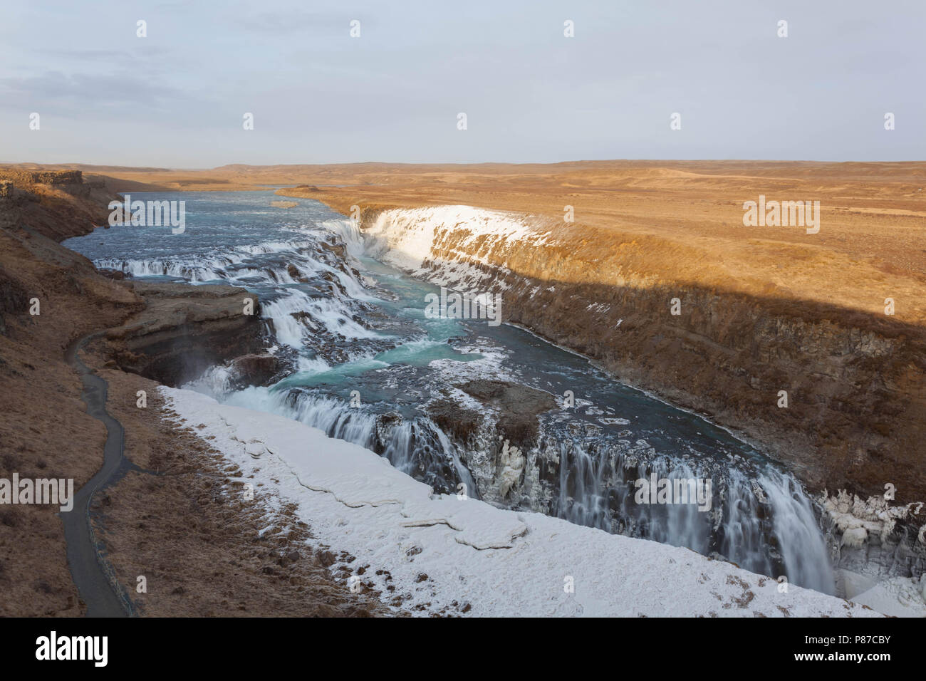 Cascate Gullfoss in Islanda Foto Stock