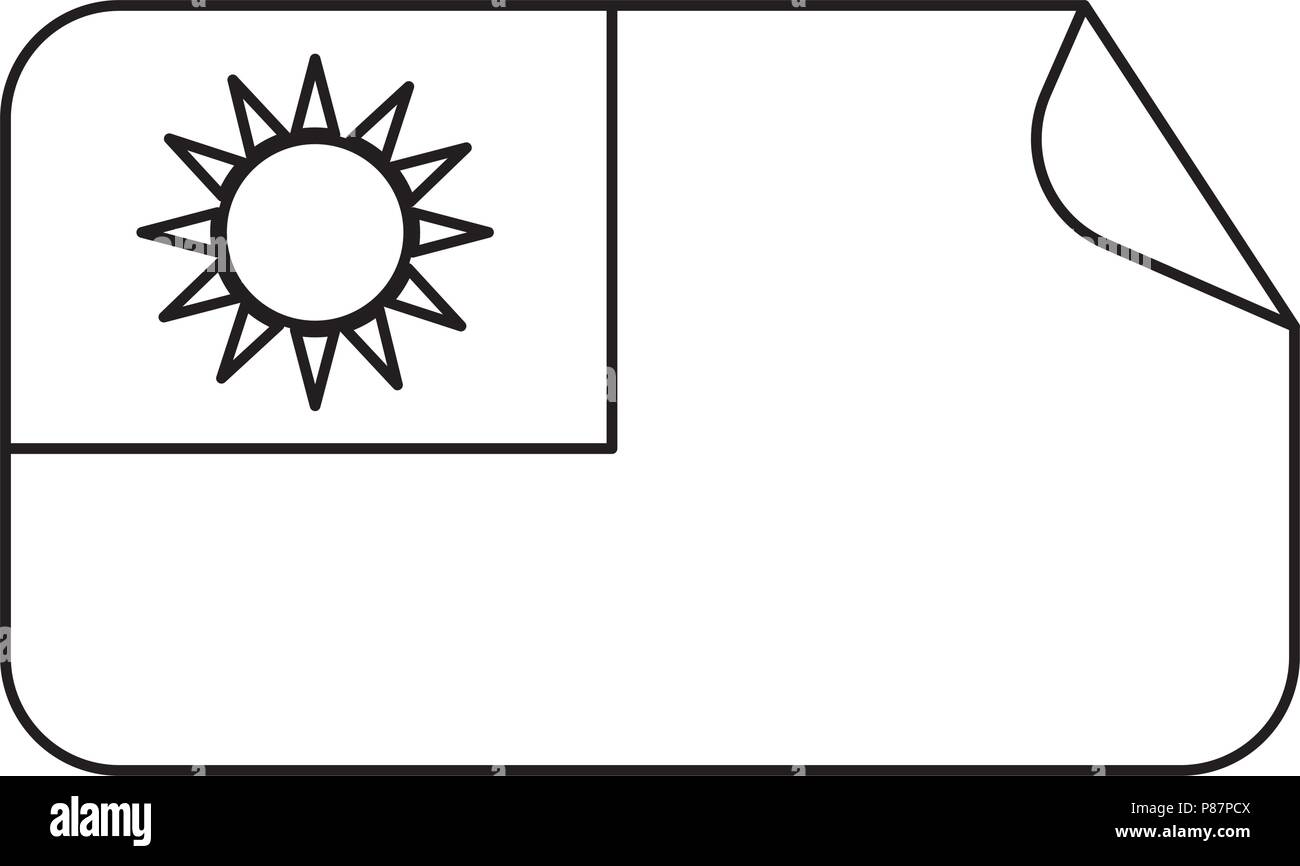 Banner con Taiwan bandiera su sfondo bianco, illustrazione vettoriale Illustrazione Vettoriale