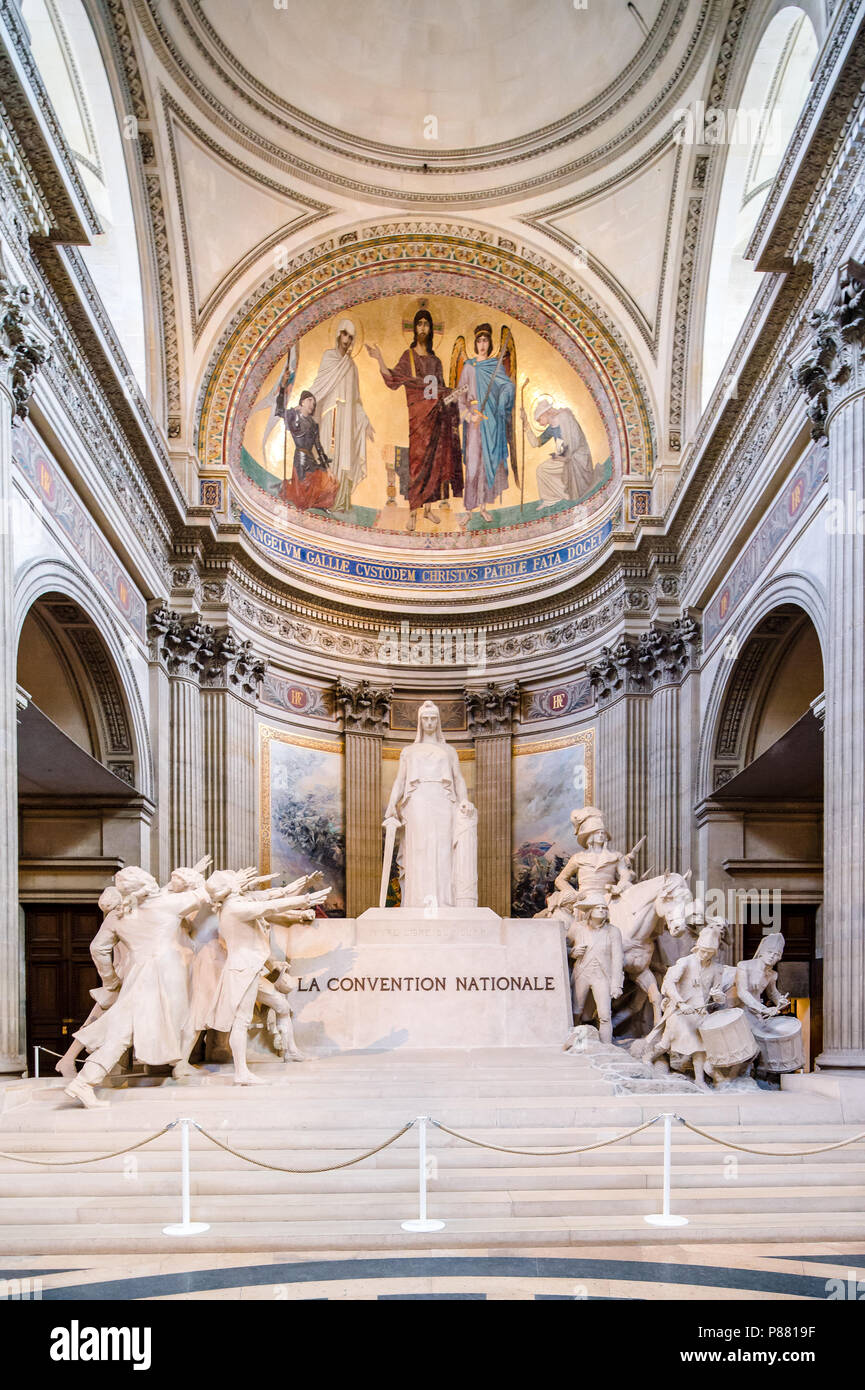 La Convention Nationale statua nel Pantheon a Parigi, Francia Foto Stock