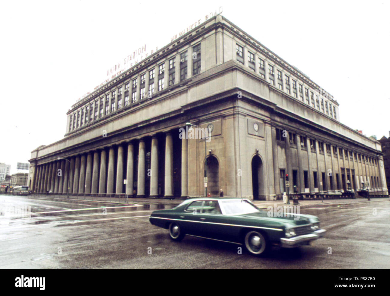 Chicago's Union Station nel cuore della città, Giugno 1974 Foto Stock