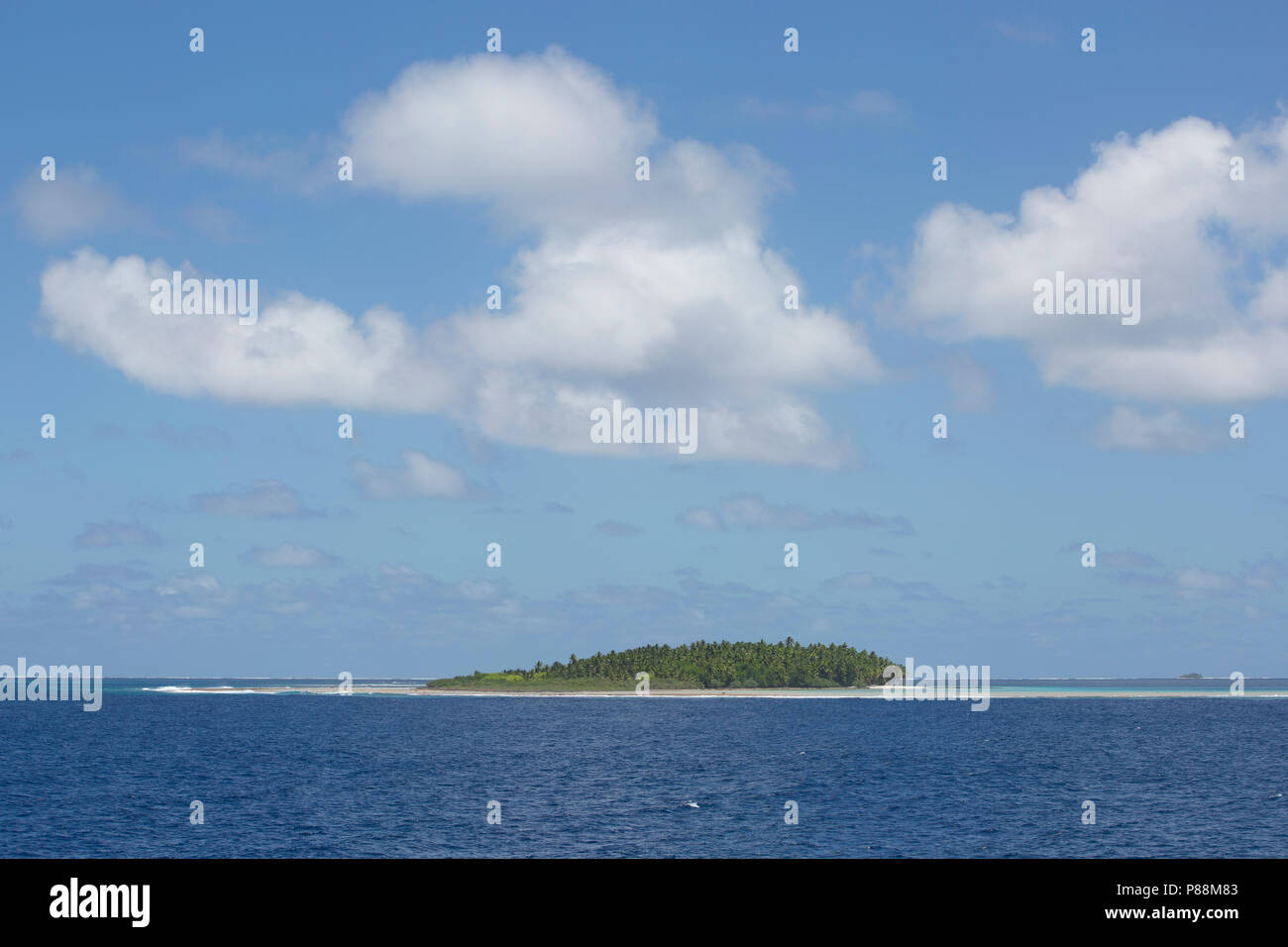 Isola di ancoraggio, Suwarrow Atoll, Isole Cook Foto Stock