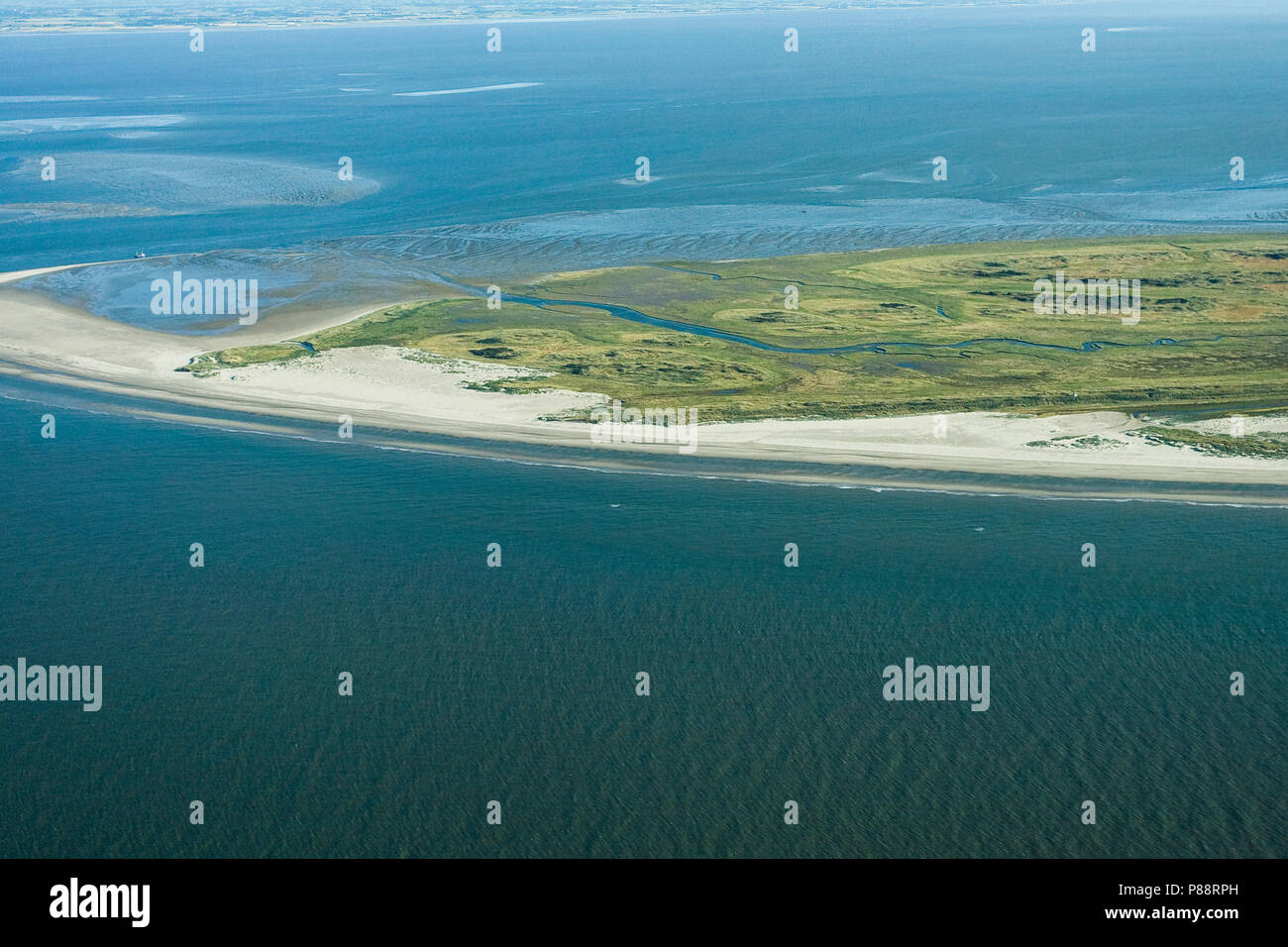 Paesaggio olandese visto dall'aria. I Paesi Bassi fotografato dal di sopra. Foto Stock