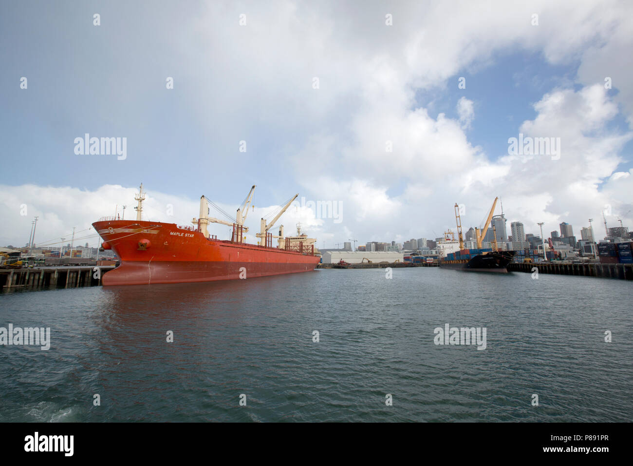 Porto di Auckland Foto Stock