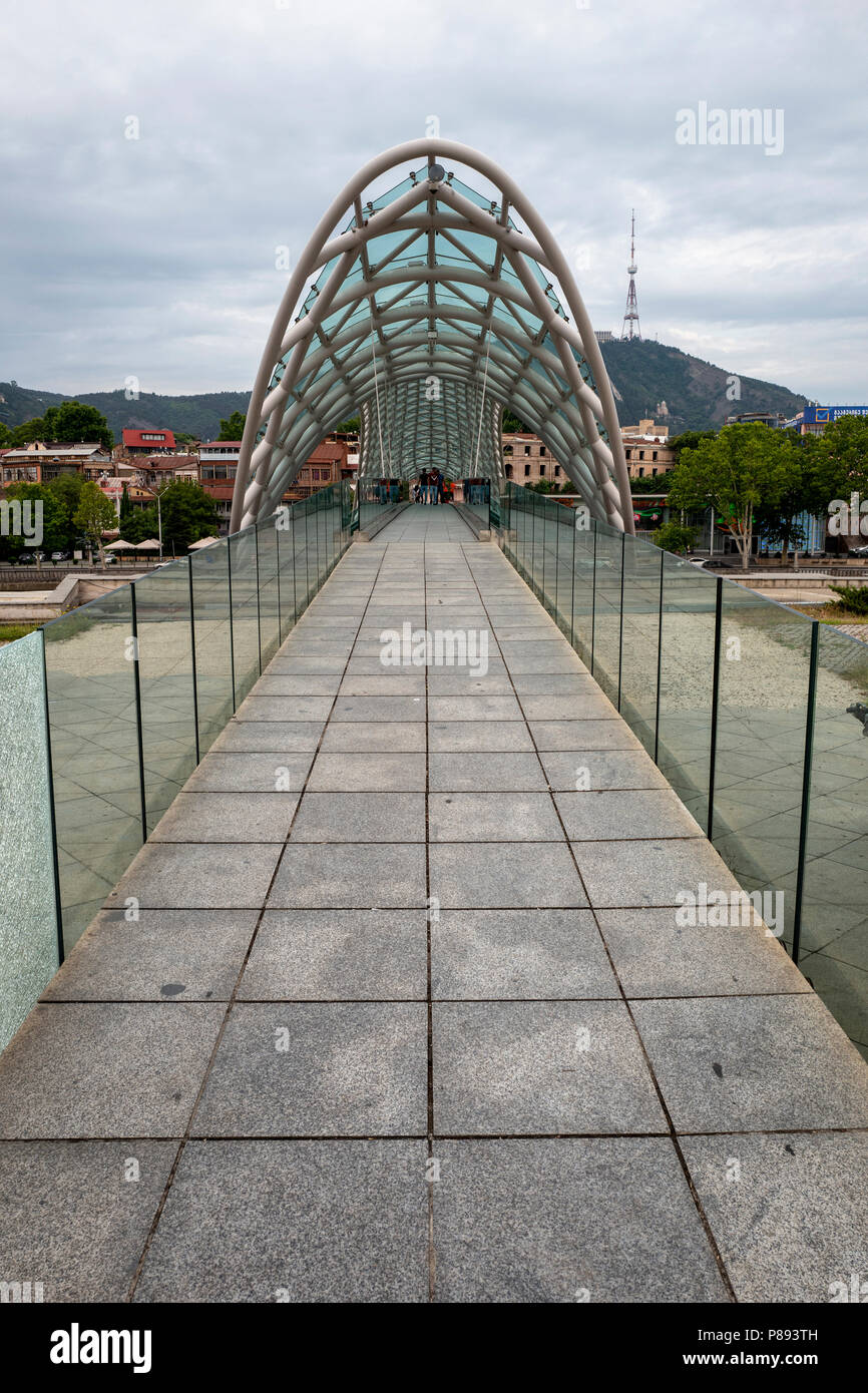 Ponte di pace, Tbilisi, Georgia Foto Stock