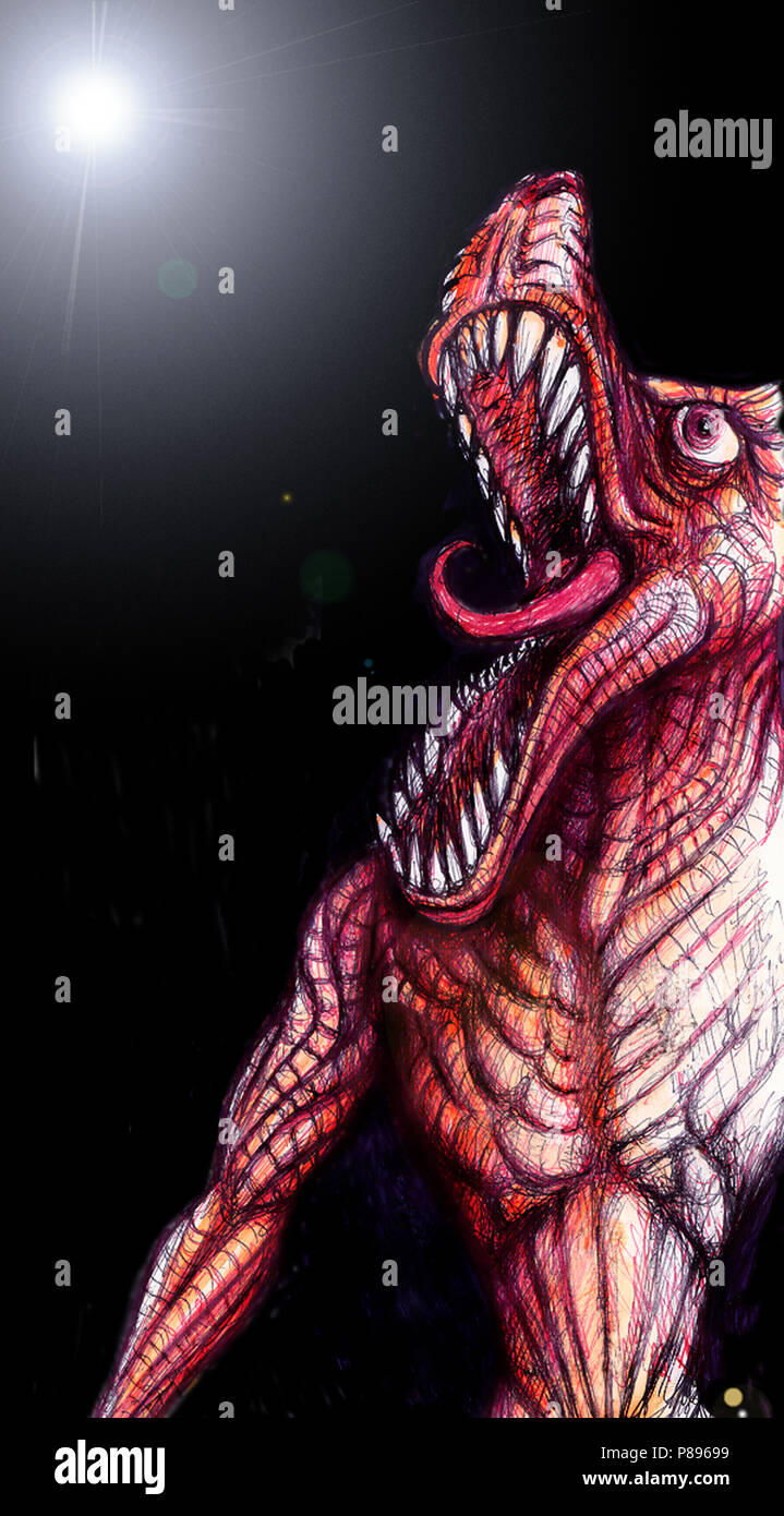 Illustrazione di Monster Foto Stock