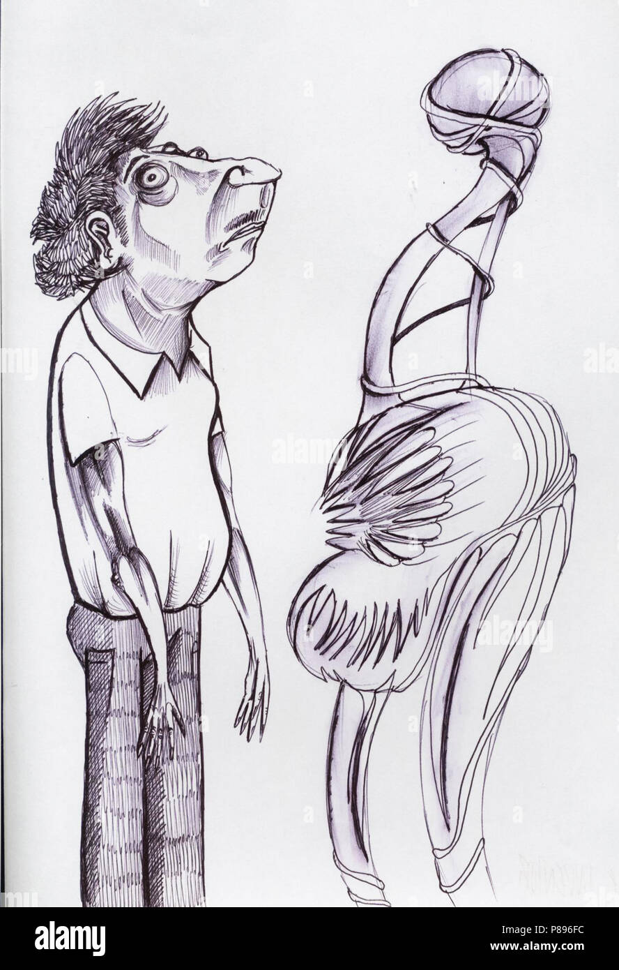 Spazio alien illustrazione Foto Stock