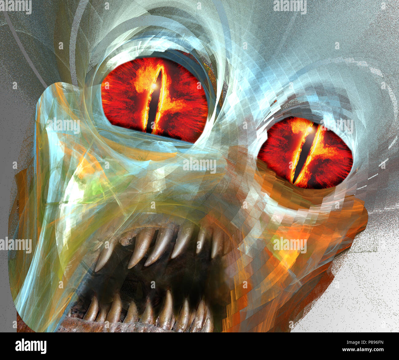 Spazio alien illustrazione Foto Stock