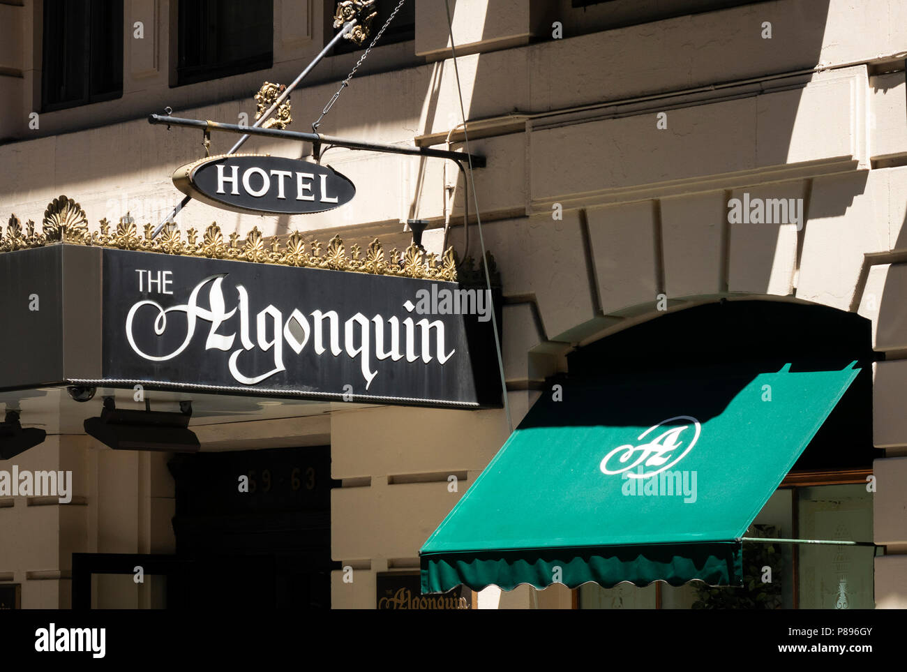 L'hotel Algonquin, il famoso scrive luogo di soggiorno a New York City Foto Stock
