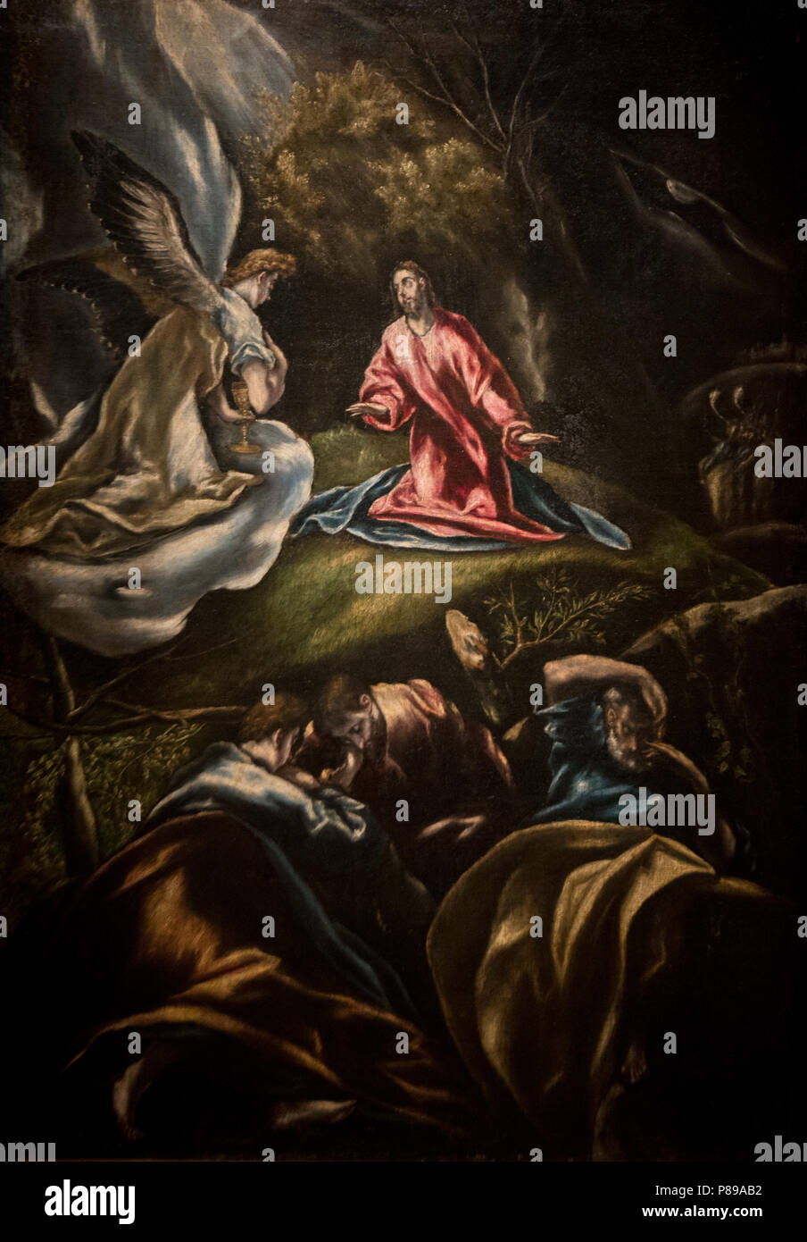 El Greco - Gesù nell Orto degli Ulivi (Gesù en el Huerto de Los Olivos) (1600-1607).jpg Foto Stock