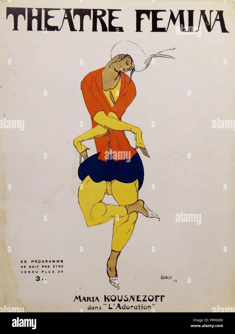 Poster per il balletto "Il rito della molla' da I. Stravinsky. Adorazione della terra (L'Adorazione). Museo: Collezione privata. Foto Stock