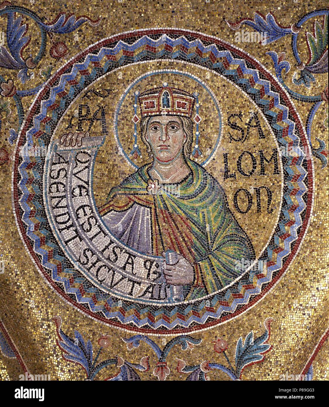 Il re Salomone (dettaglio dei mosaici interni nella Basilica di San Marco). Museo: la Basilica di San Marco, Venezia. Foto Stock