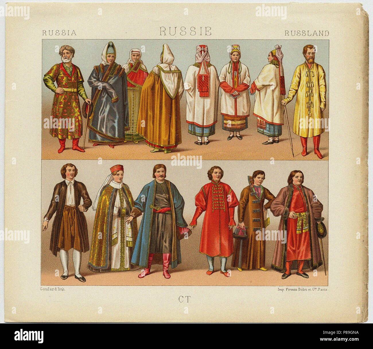 Abito russo. Museo: Collezione privata. Foto Stock